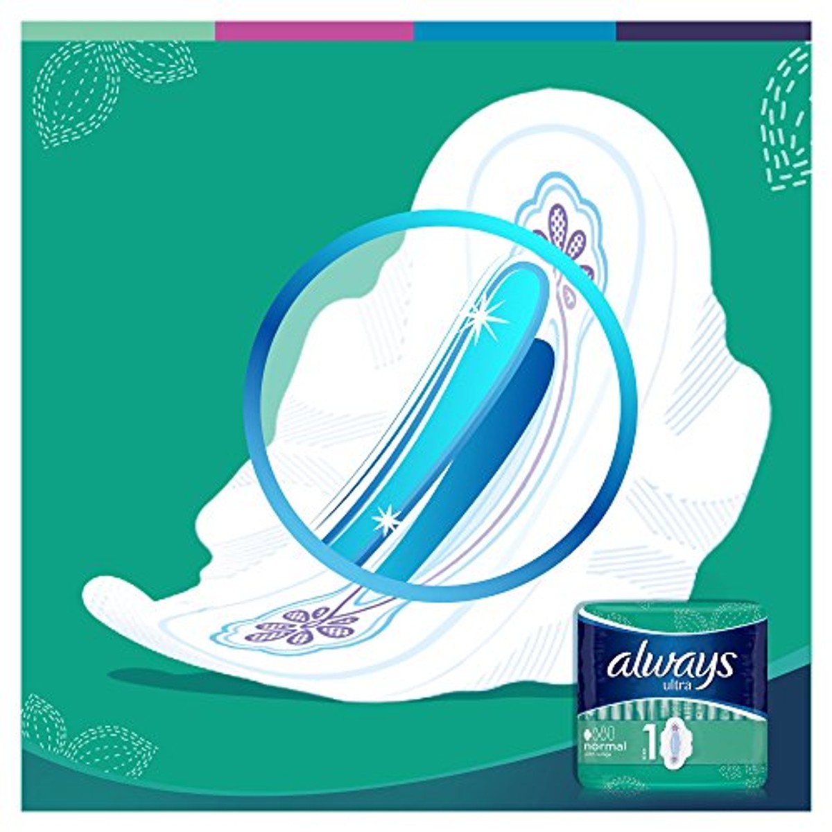 Always Ultra Normaal maat 1 maandverband met vleugels, 56 stuks – Always