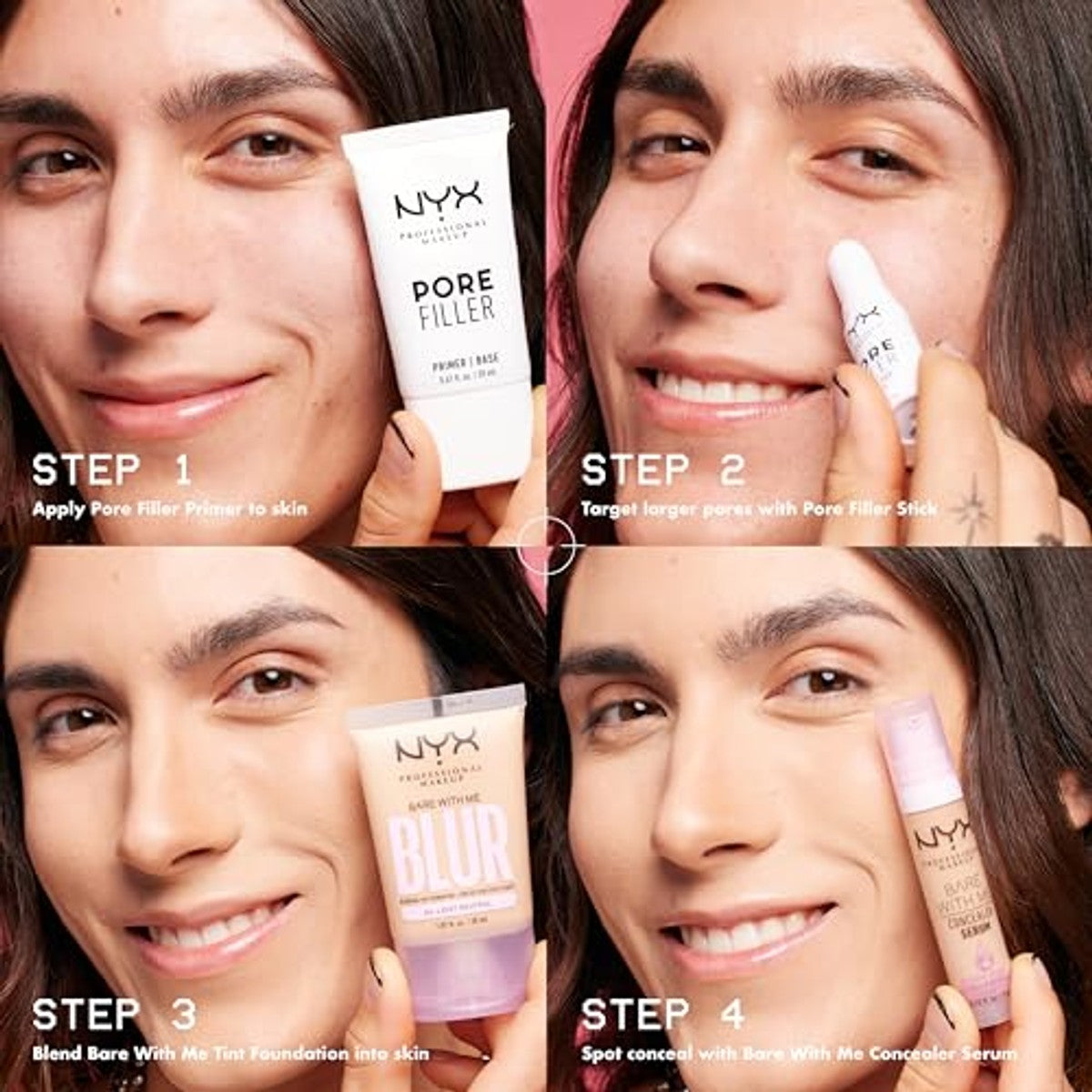 NYX PROFESSIONAL MAKEUP Blurring Pore Filler Primer Stick - 3 stuks