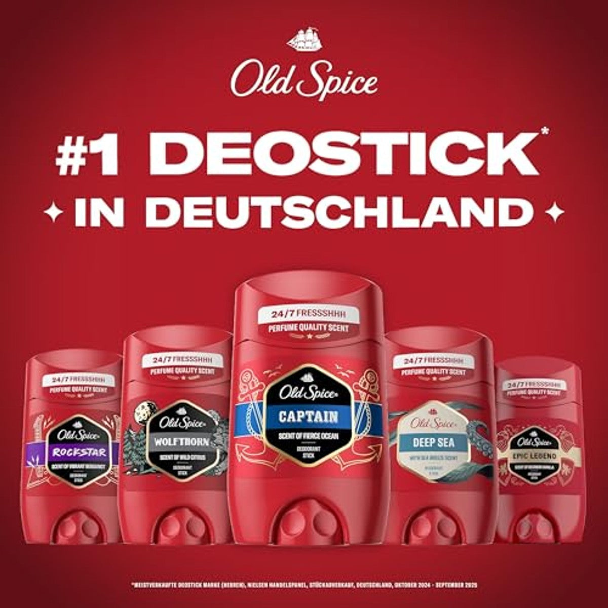 Old Spice Captain Deostick voor mannen 6 x 85 ml - Voordeelverpakking