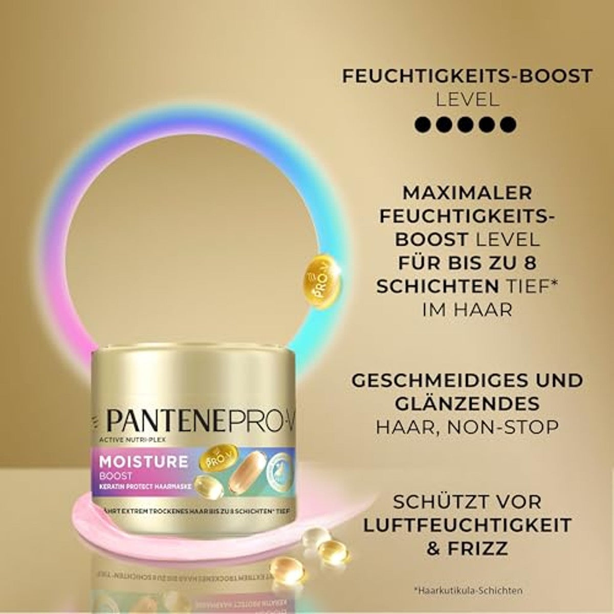 Pantene Pro-V Moisture Boost Keratine Protect haarmasker 3 x 300 ml - Voordeelverpakking