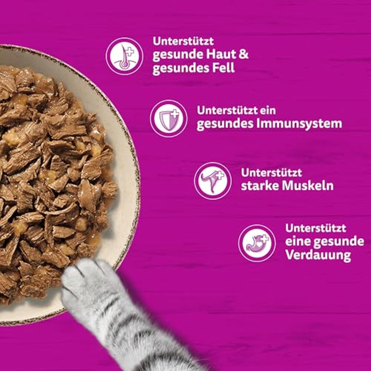 Whiskas 1 x nat kattenvoer Ragout gevogelte, keuze uit gelei, 40 x 85 g (1 verpakking), hoogwaardig natvoer voor volwassen katten, in 40 portiezakjes – whiskas