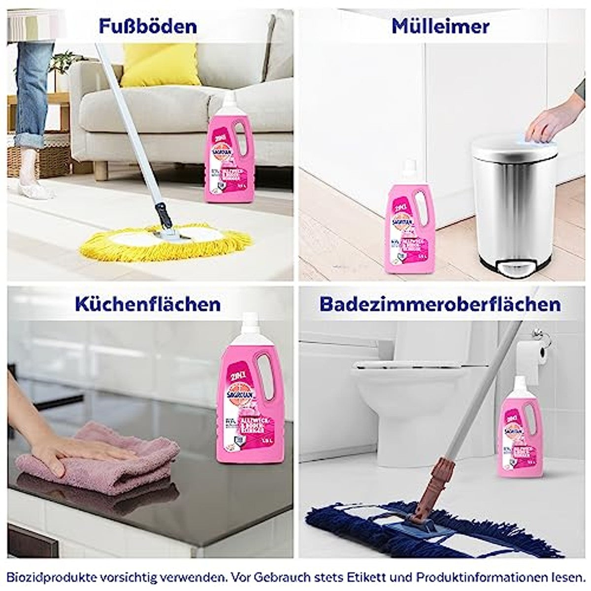 Sagrotan desinfecterende allesreiniger bloemenfris 5 x 1,5 l - 3-pack
