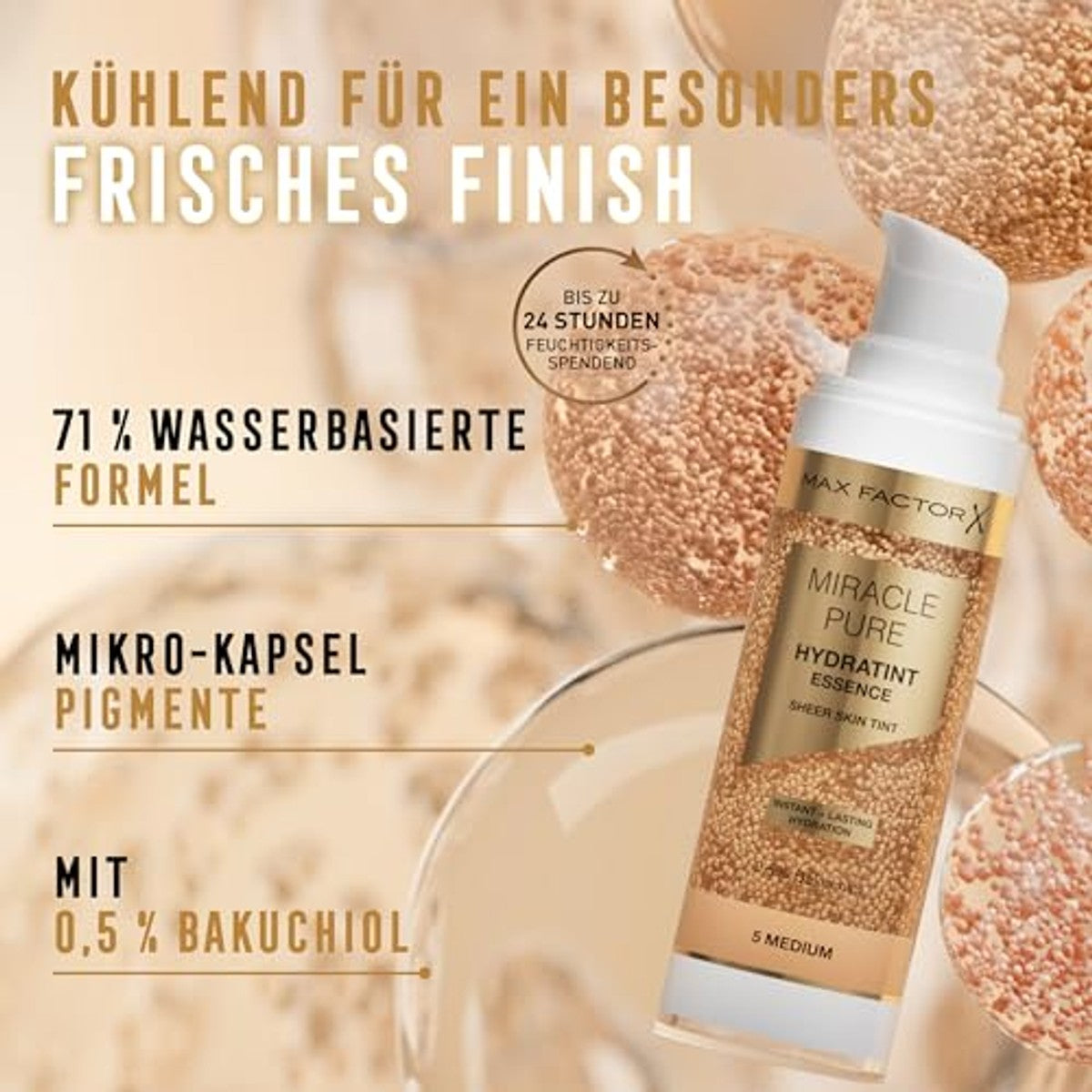 Max Factor Miracle Pure Hydratint Essence 30 ml kleur 5 medium - 3 stuks