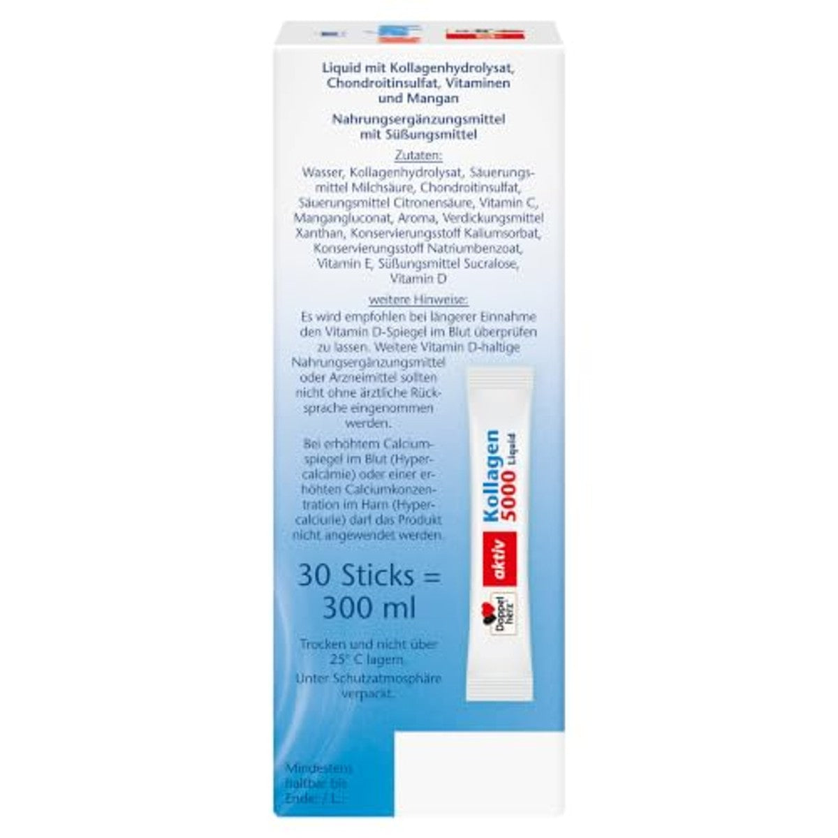 Doppelherz Collageen 5000 Liquid met Perziksmaak 30 Sticks - 3-pack
