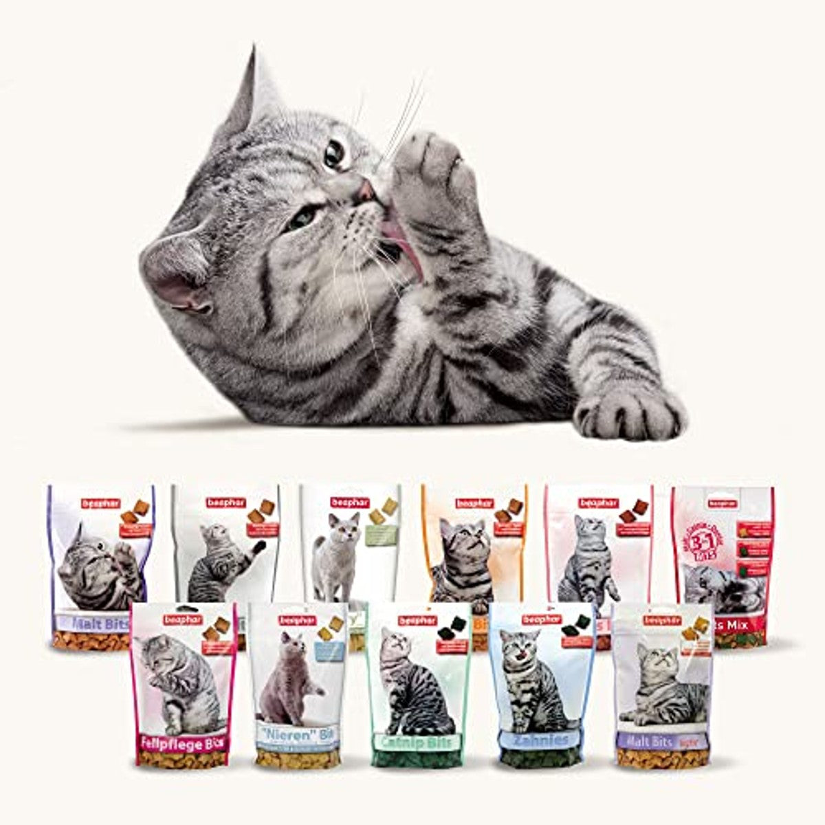 BEAPHAR Nierbits, voor katten, laag natrium- en fosforgehalte, hoogwaardig eiwitgehalte, ondersteunt gezonde nieren, verbetert de algemene gezondheid, 150 g – beaphar