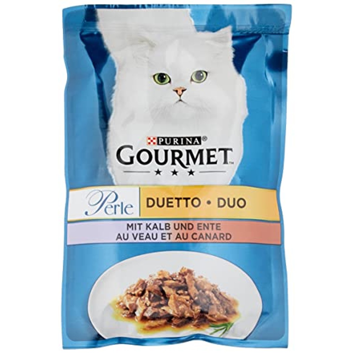 Purina Gourmet Perle natvoer kattenvoer kip-gelei & kalf-eend 2x26x85g - 3-pack