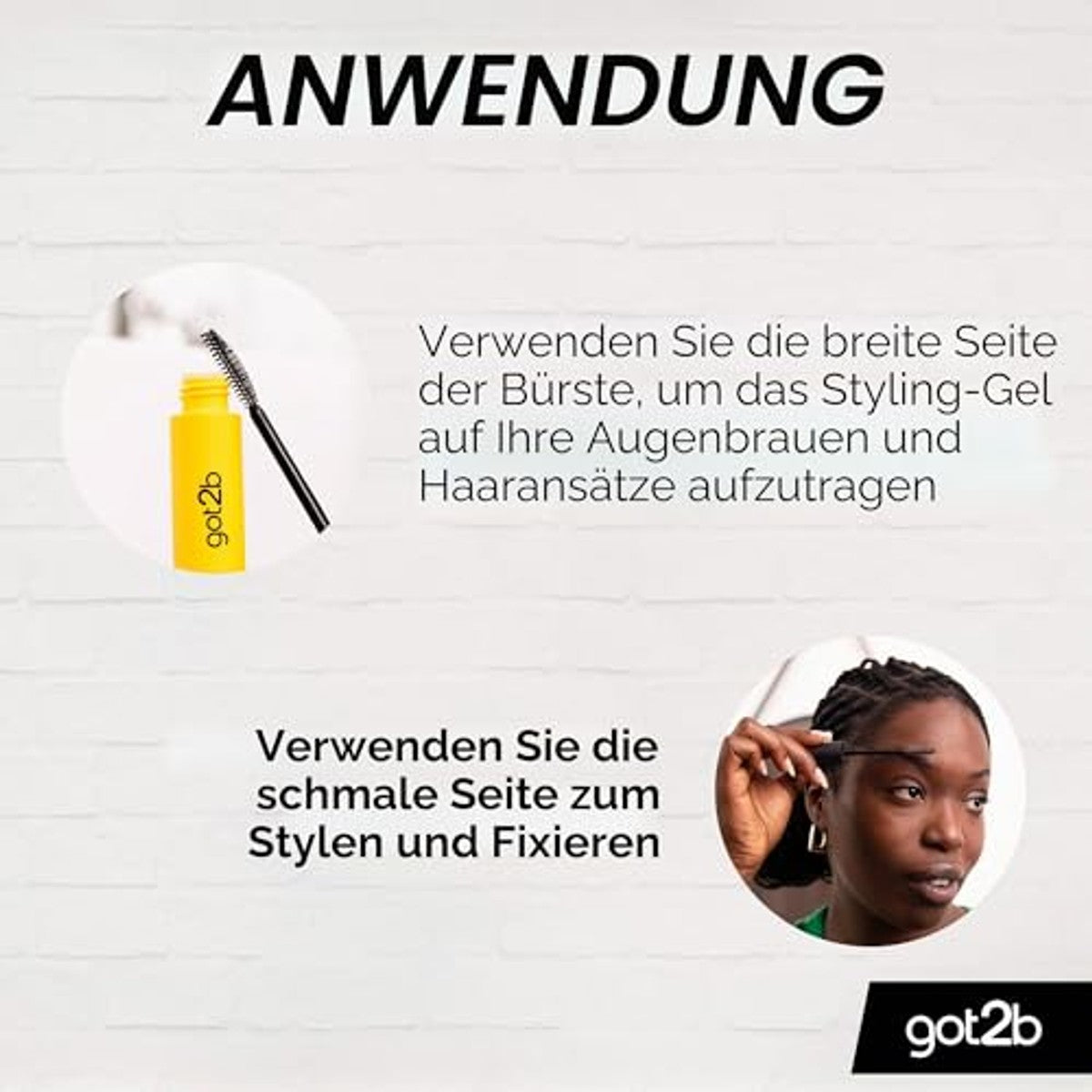 got2b Glued 4 Brows & Edges Gel 2 in 1 16 ml – got2b