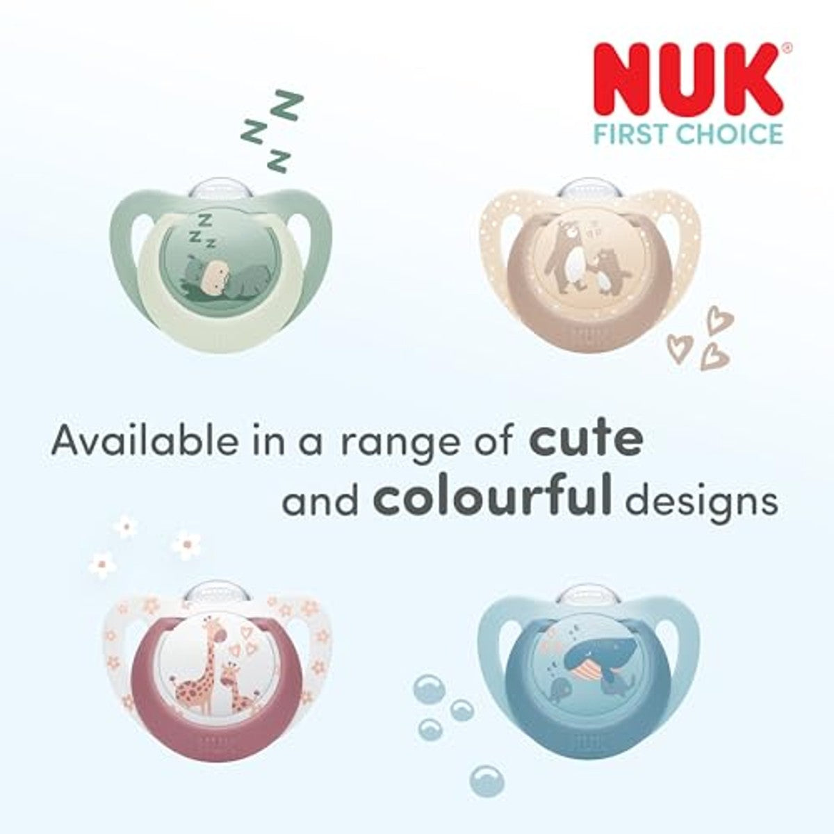 NUK First Choice Day & Night Baby fopspeen 6-18 maanden 4 stuks – NUK