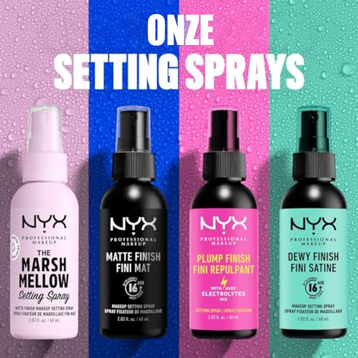 NYX PROFESSIONAL MAKEUP Setting Spray Matte Finish 60 ml - 3 stuks – foto 6