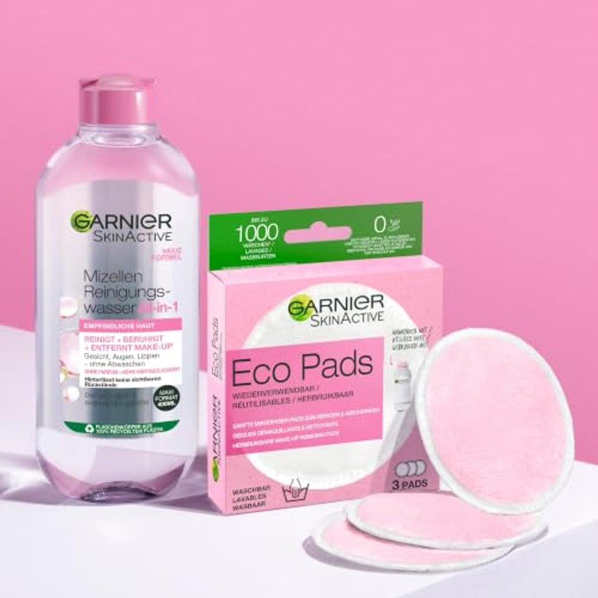 Garnier SkinActive Eco Wasbare make-uppads 3 stuks – Garnier