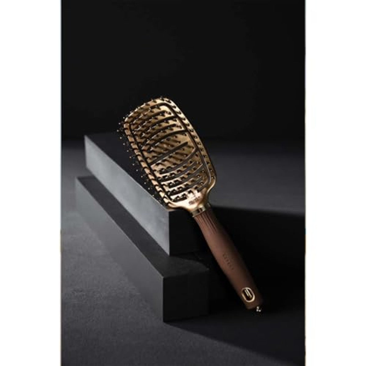 Olivia Garden Expert Care Flex Borstel, Wildzwijnhaar en Nylon, Goud & Bruin - 3-pack