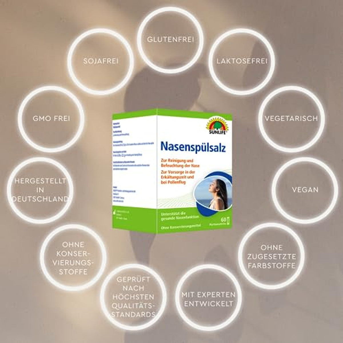Sunlife Neusspoelzout en Winkelwagenchip 60 sticks (verpakking van 2) - 3-pack