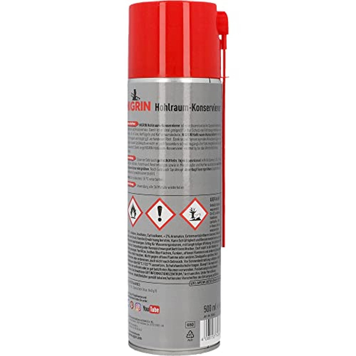 NIGRIN 74065 Anti-corrosie-spray voor holtes, 500 ml – NIGRIN