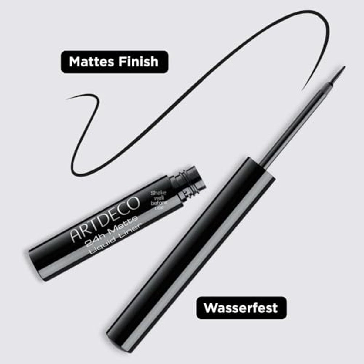 ARTDECO 24 uur matte vloeibare liner | Waterbestendige, vloeibare eyeliner met matte afwerking, sterk gepigmenteerd, 1 x 1,7 ml – Artdeco