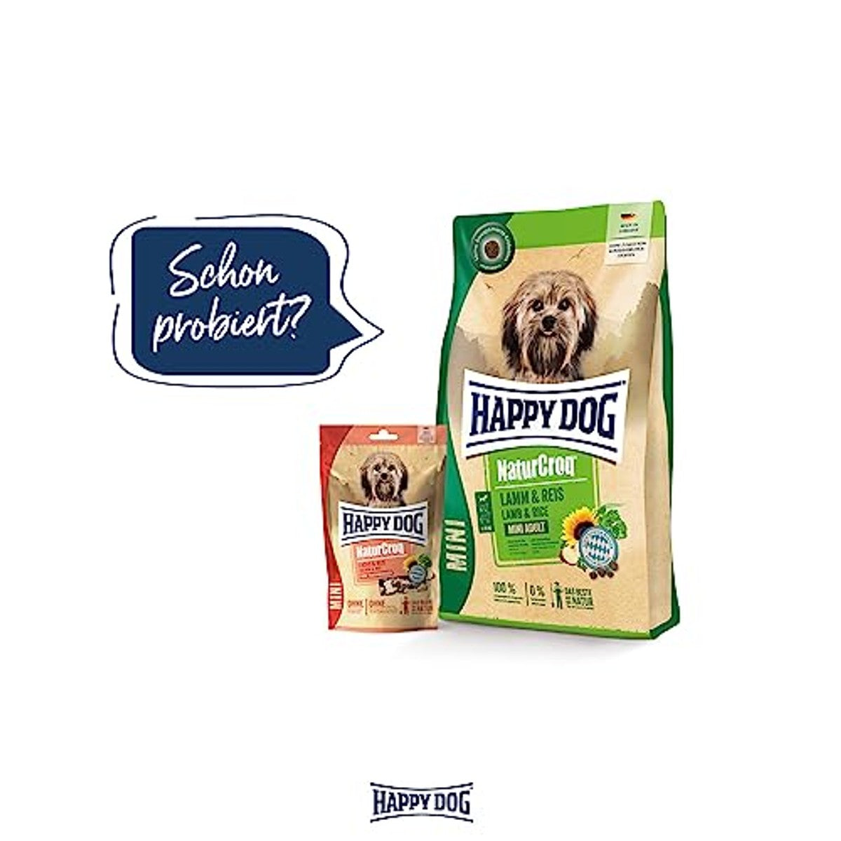 Happy Dog NaturCroq Mini Snack hondensnack lam en rijst 100g - 3-pack