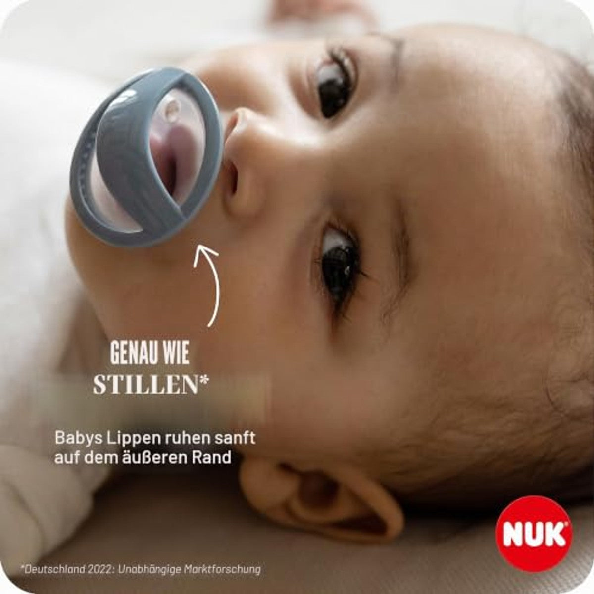 NUK MommyFeel Fopspeen 0-9 maanden greige & zandsteen, 2 stuks – NUK