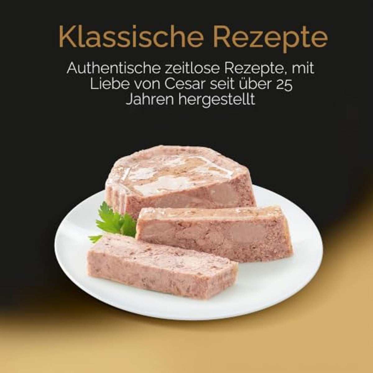 Cesar Groentetuin Natvoer voor honden, met sappig lam, kalkoen en bonen in gelei, 150 g, 14 kommen – Cesar