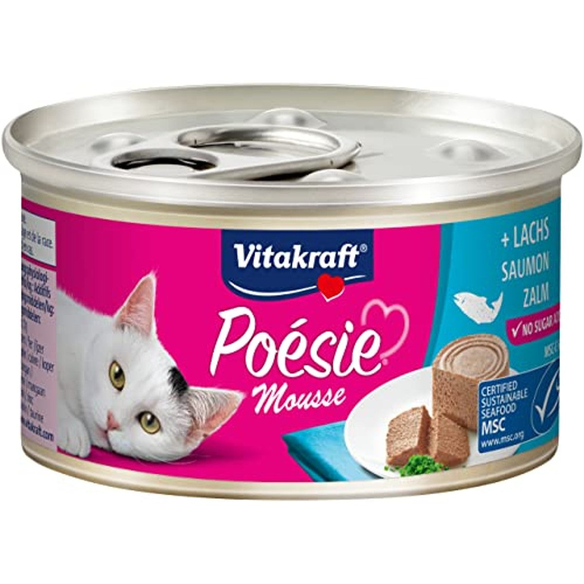 Vitakraft Poésie Mousse natvoer kattenvoer zalm 12 x 85 g - 6-pack