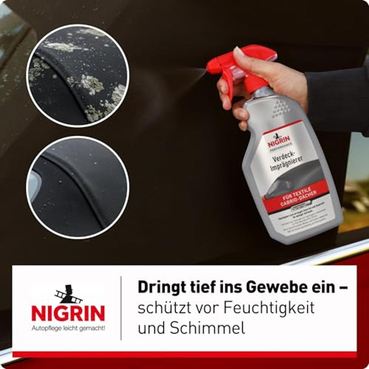 NIGRIN 74183 Impregneerspray voor cabriodak, 3 x 500 ml - Voordeelverpakking – foto 6