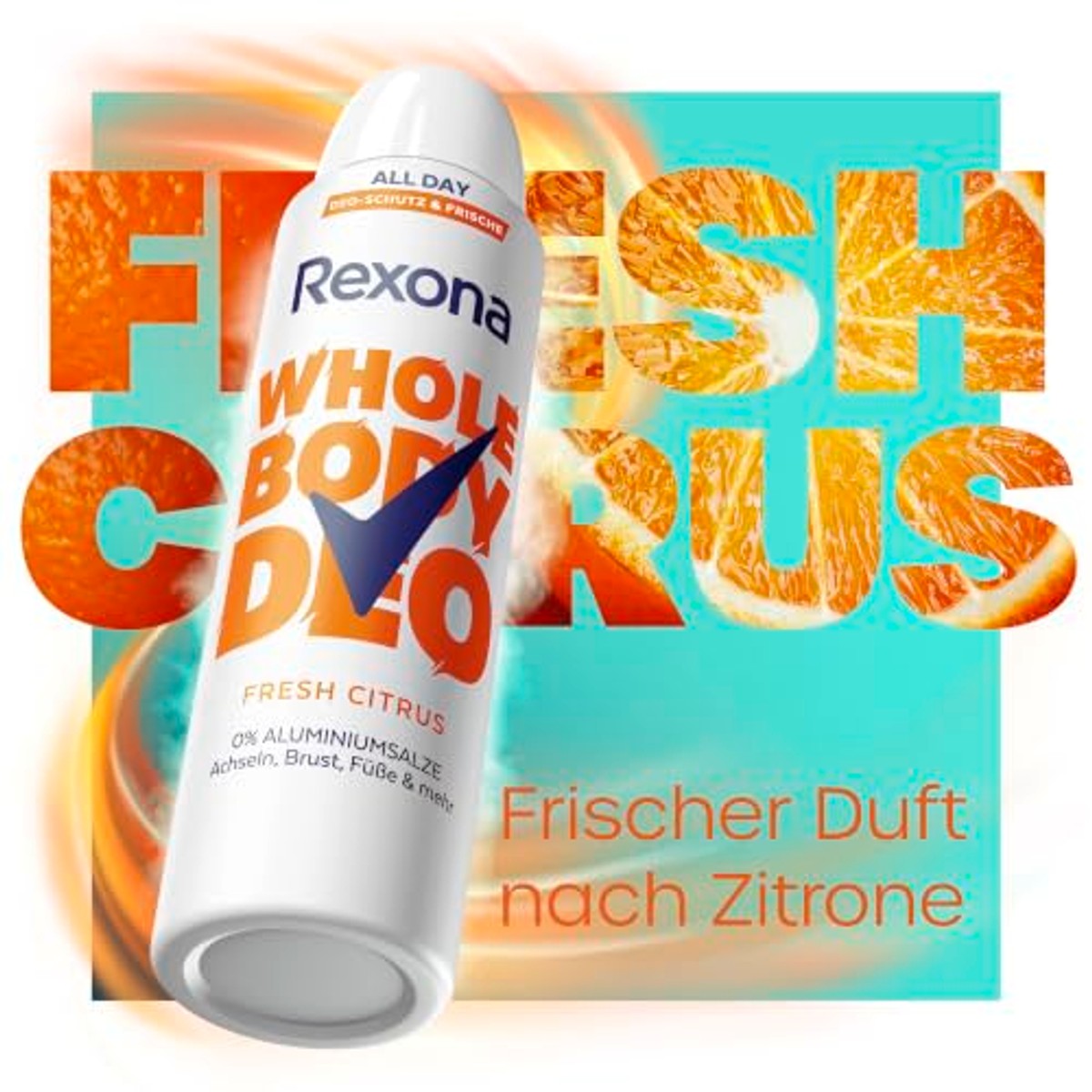 Rexona Whole Body Deodorant Spray Fresh Citrus 6 x 150 ml - Voordeelverpakking