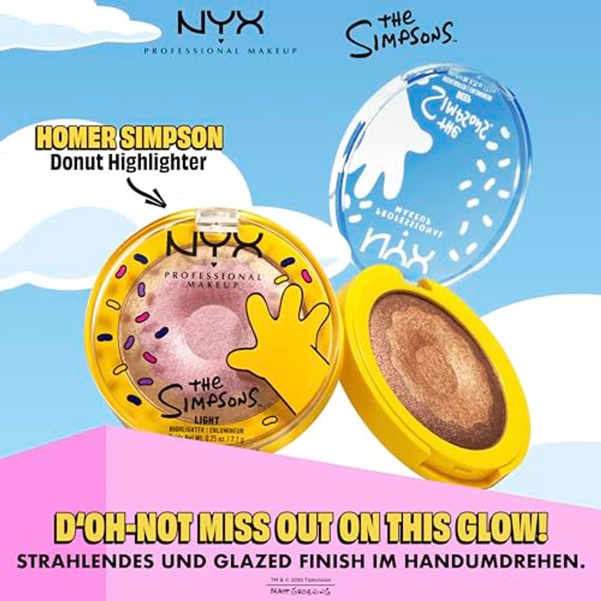 NYX PROFESSIONAL MAKEUP Homer Simpson Donut Highlighter 1 stuk - 6 stuks