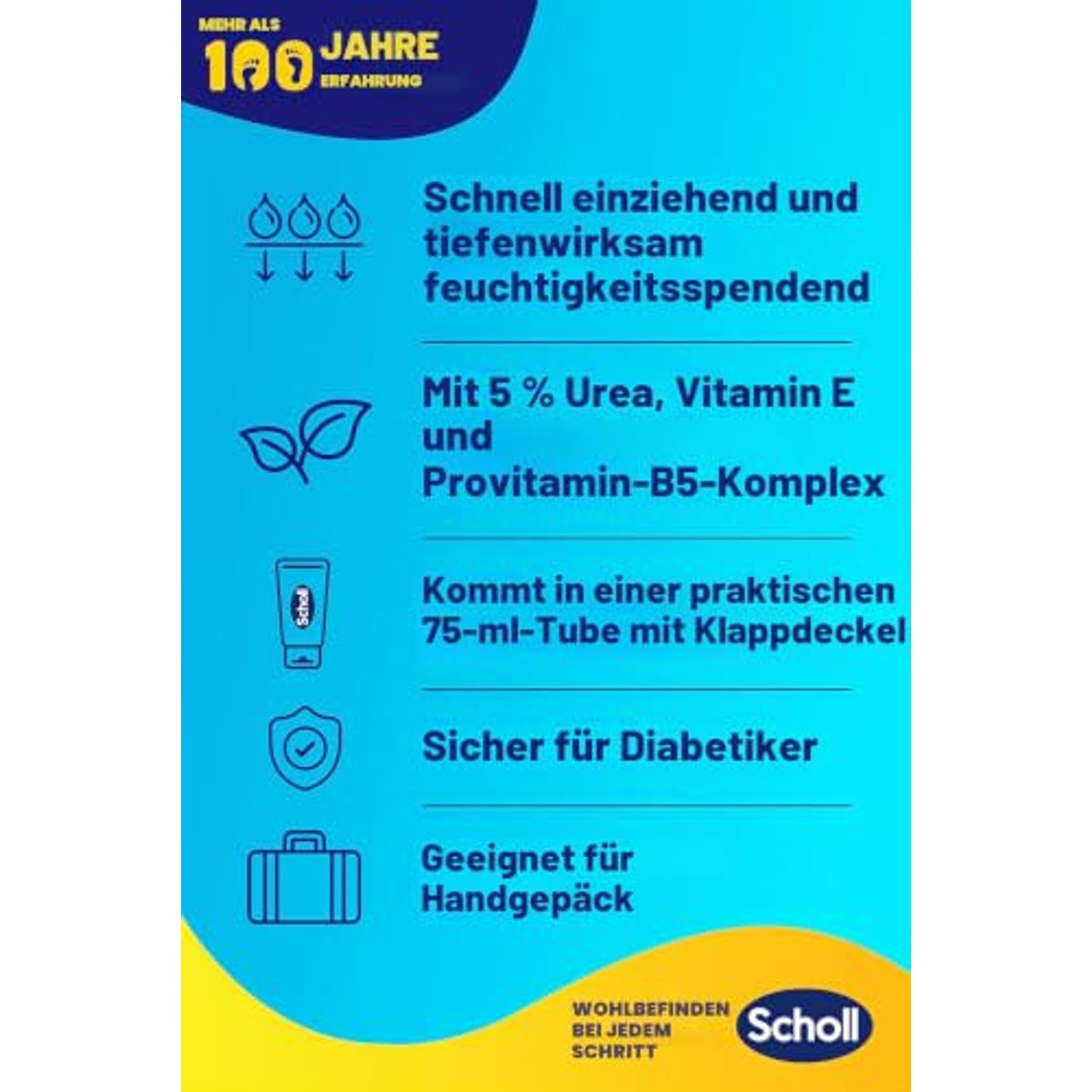 Dr. Scholl's ExpertCare Voetcrème Intensieve Voeding 3 x 75 ml - Voordeelverpakking