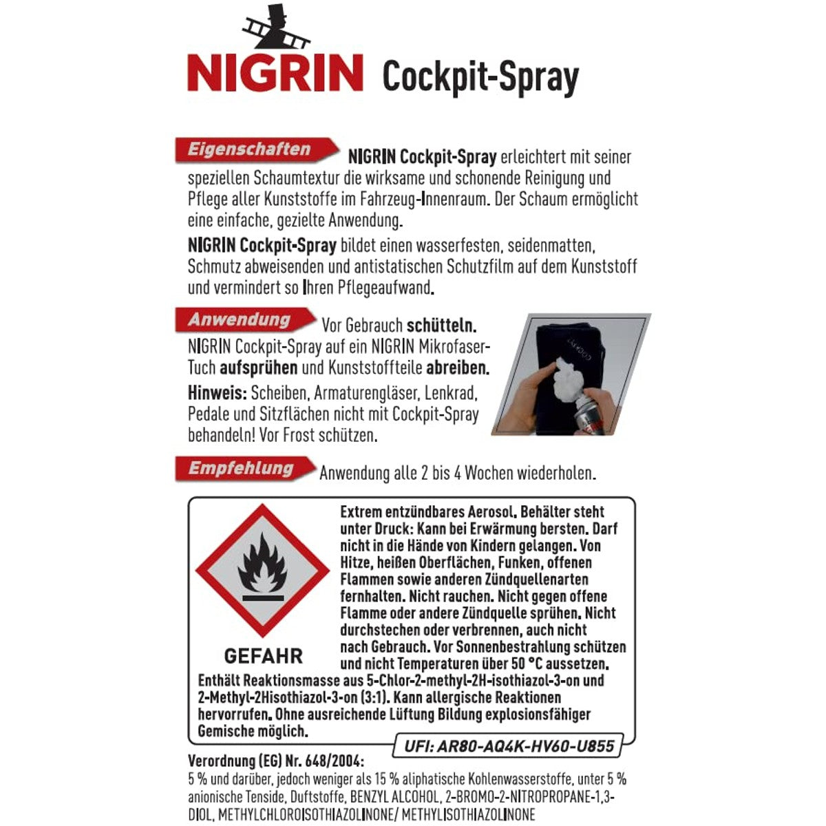 NIGRIN Cockpitspray Neutraal 400 ml – NIGRIN