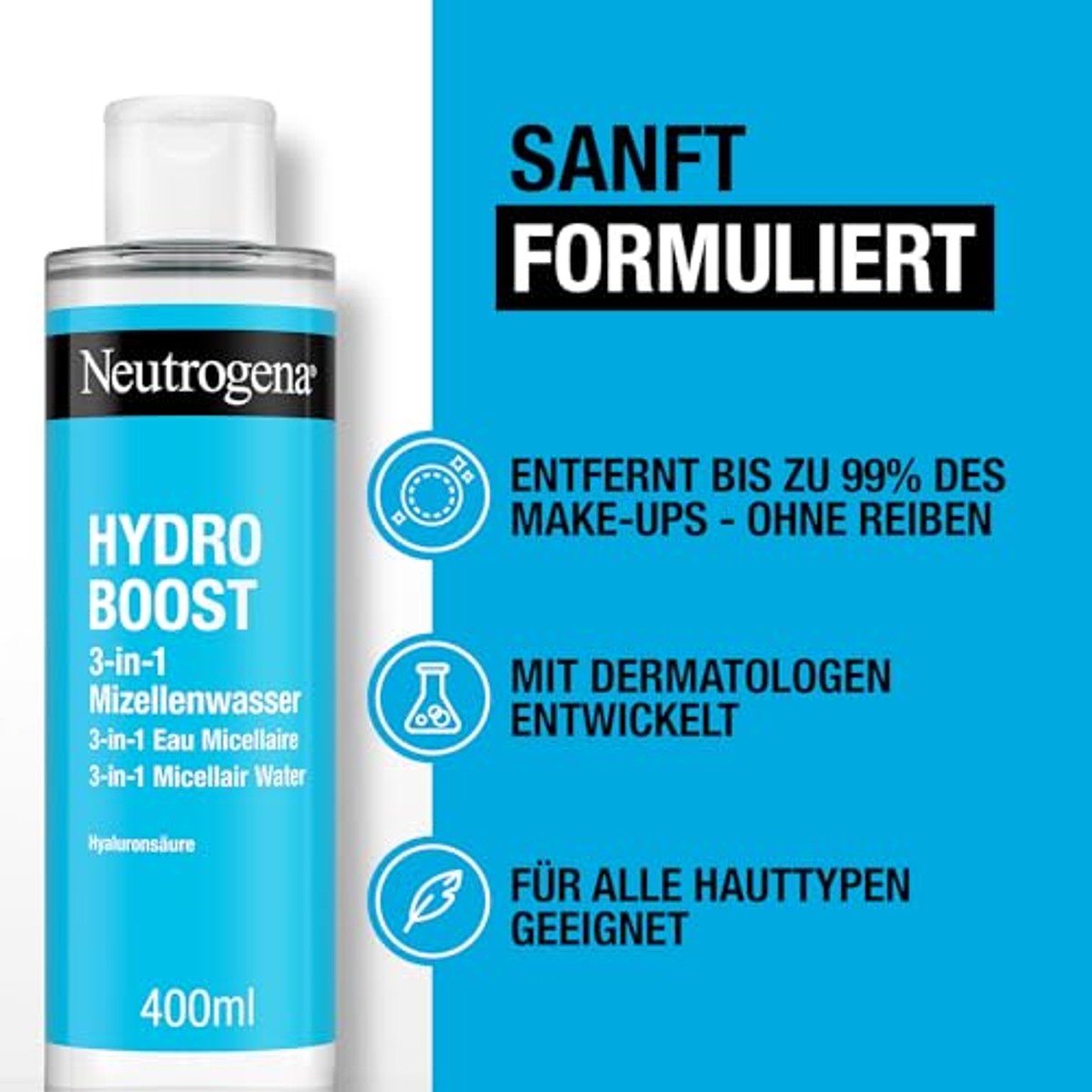 Neutrogena Hydro Boost 3-in-1 Micellair Water 6 x 400 ml - Voordeelverpakking