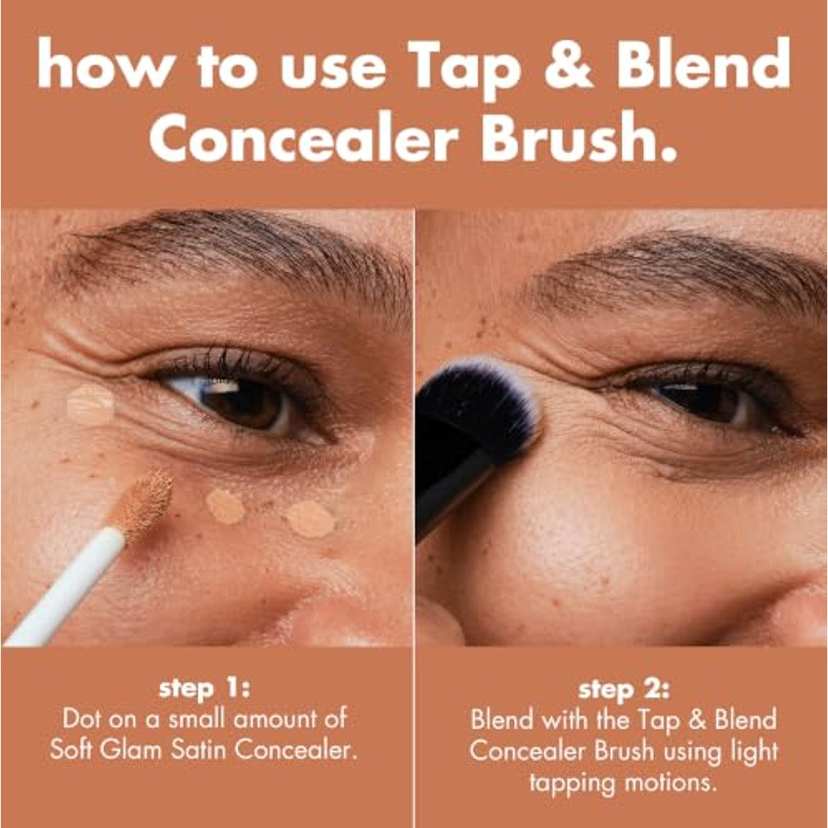 e.l.f. Tap & Blend Concealerkwast, dekt onzuiverheden en pigmentvlekken af en zorgt dankzij de precisiepunt voor een vlekkeloze airbrush-afwerking, synthetisch, veganistisch en dierproefvrij – e.l.f.