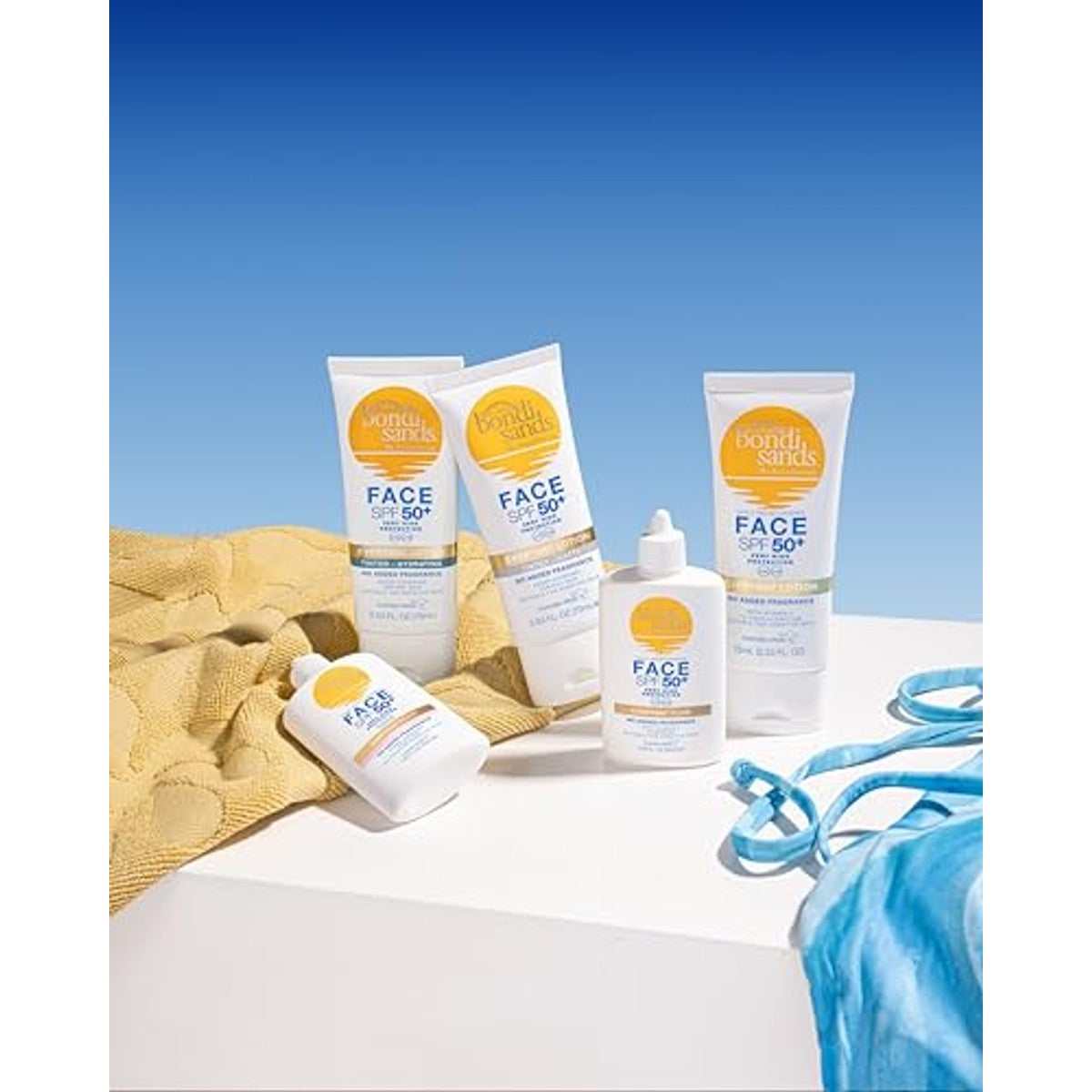 Bondi Sands Daily Moisturising Face Fluid SPF50+ 3 x 75 ml - Voordeelverpakking