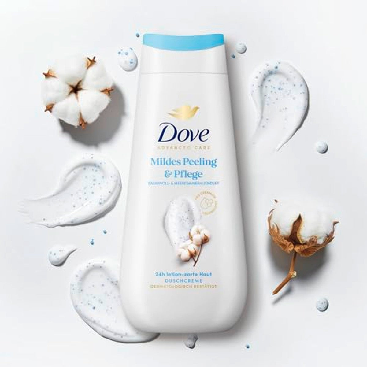 Dove Advanced Care Douchecrème Milde Peeling & Verzorging 12 x 225 ml – Dove