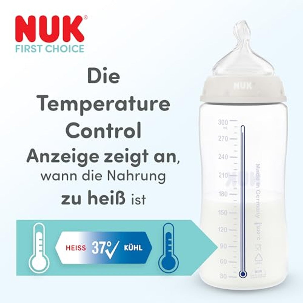 NUK First Choice babyfles Koala 3+ maanden 6 x 300 ml - Voordeelverpakking