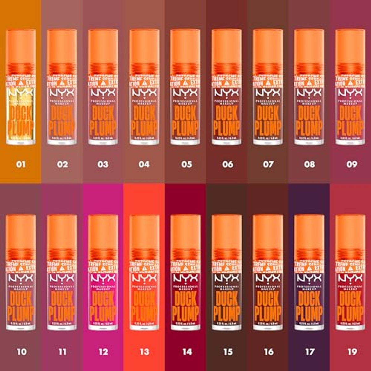 NYX PROFESSIONAL MAKEUP Duck Plump Lip Lacquer Bubblegum Bae - 6 stuks