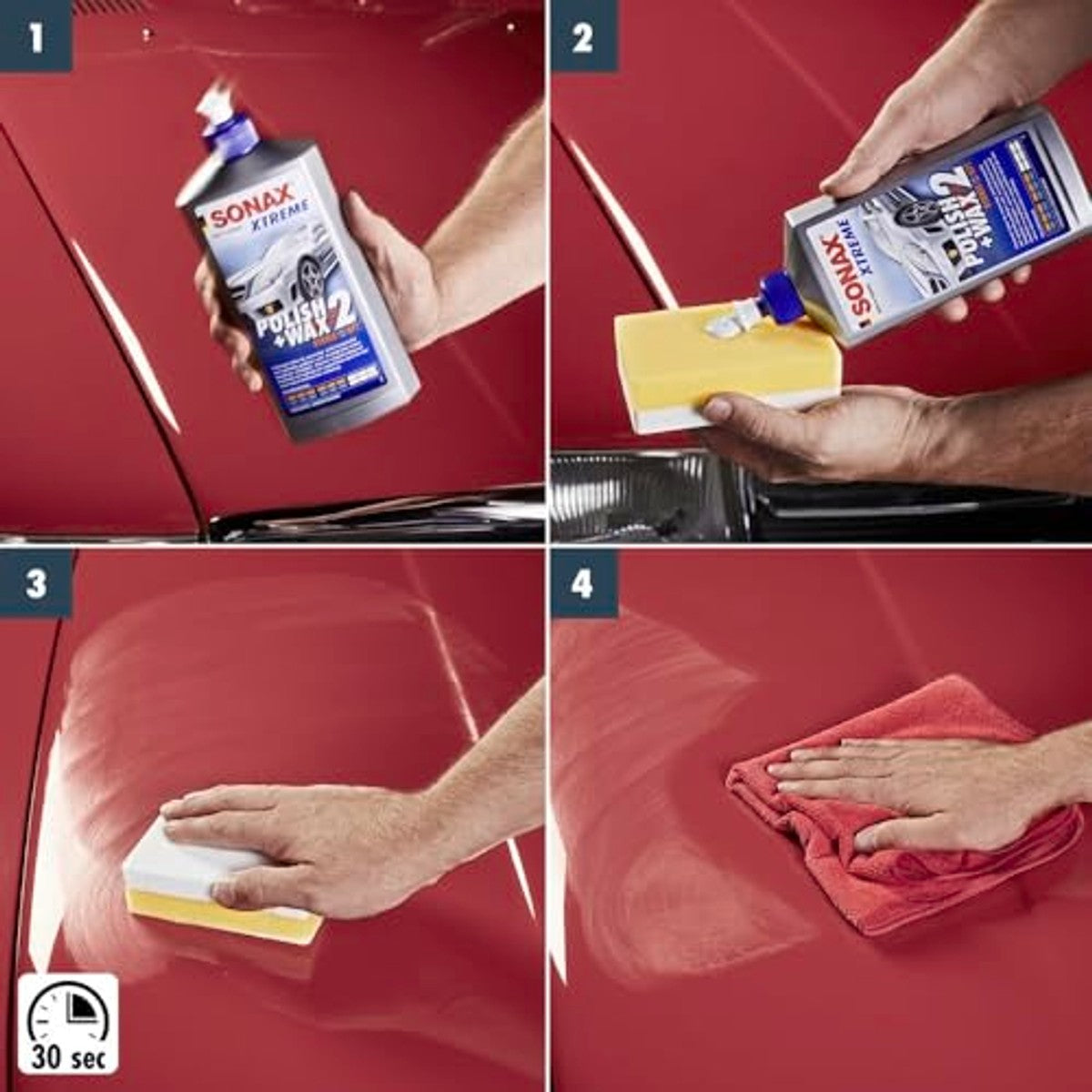 SONAX XTREME Polish+Wax 2 Hybrid NPT 6 x 500 ml - Voordeelverpakking – foto 6