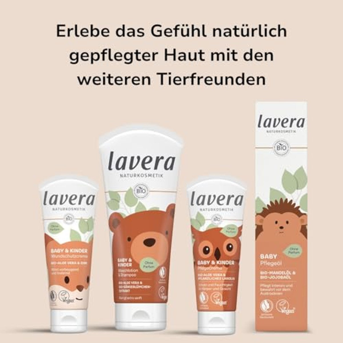lavera Baby & Kinder verzorgingscrème 3 x 75 ml - Voordeelverpakking
