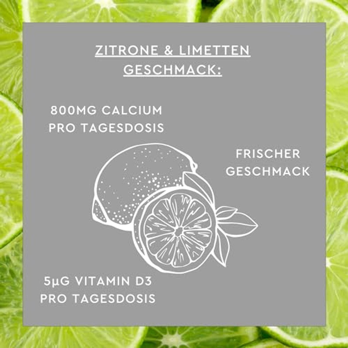 Sunlife Calcium + D3 Bruistabletten Citroensmaak 20 st - 3-pack