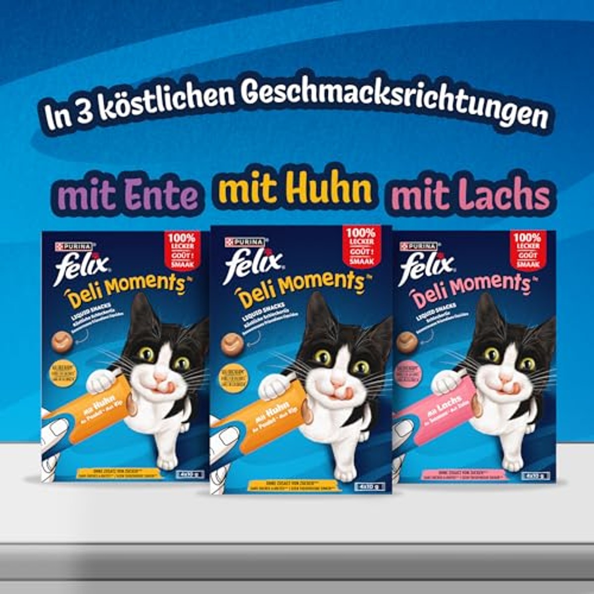 Felix Deli Moments romige kattensnack kip 3 x 44 stuks - Voordeelverpakking