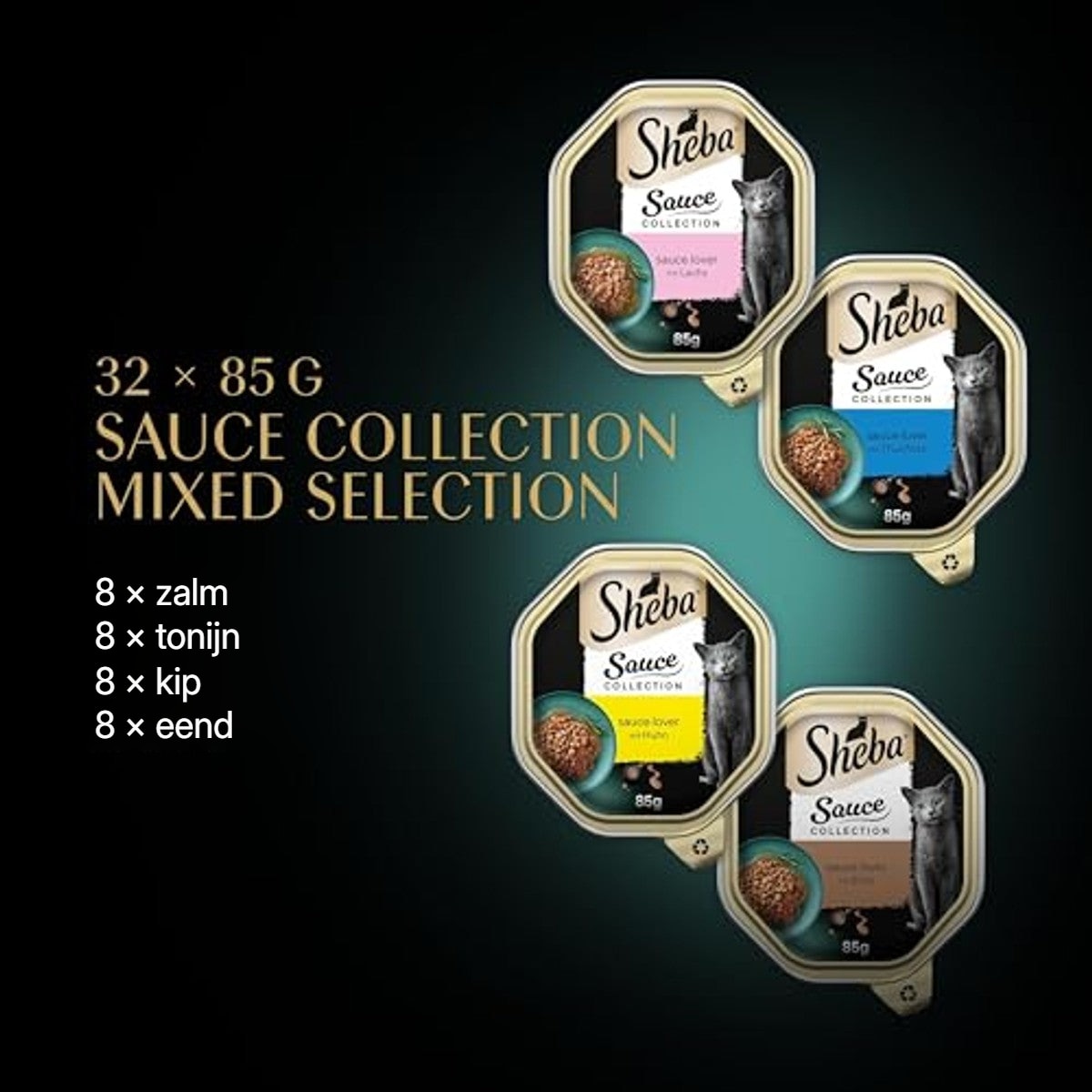 Sheba Sauce Collection natvoer kattenvoer fijne variatie 32 x 85 g – foto 6