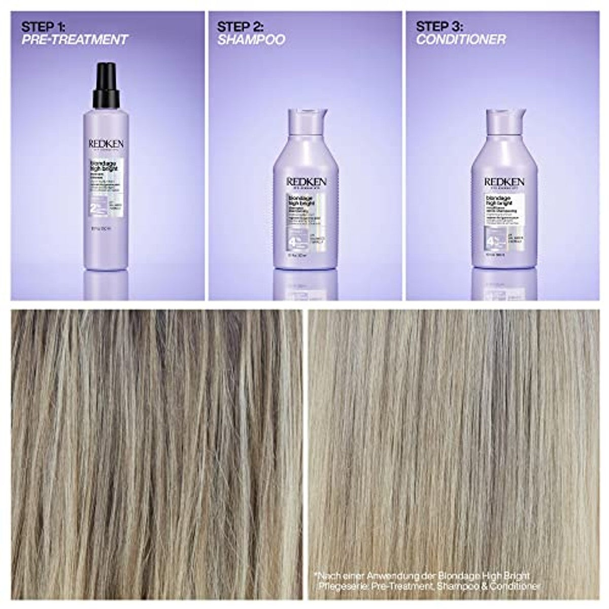 Redken Color Extend Blondage High Bright Shampoo 300 ml - 3-pack