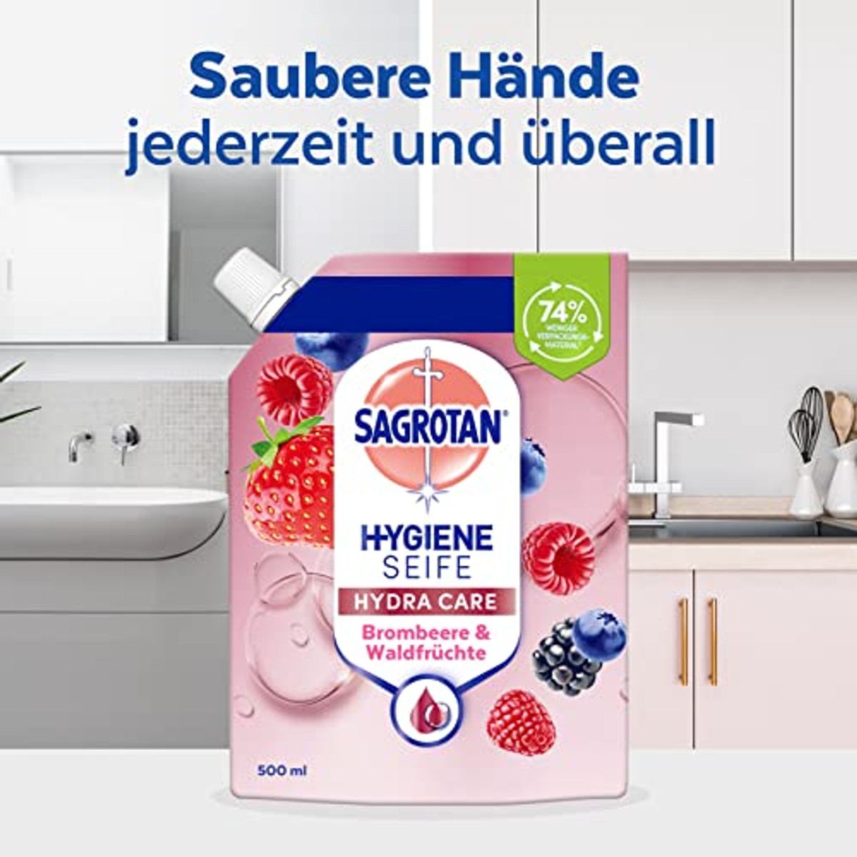 Sagrotan handzeep bramen bosvruchten 3 x 250 ml + 6 x 500 ml - 3-pack