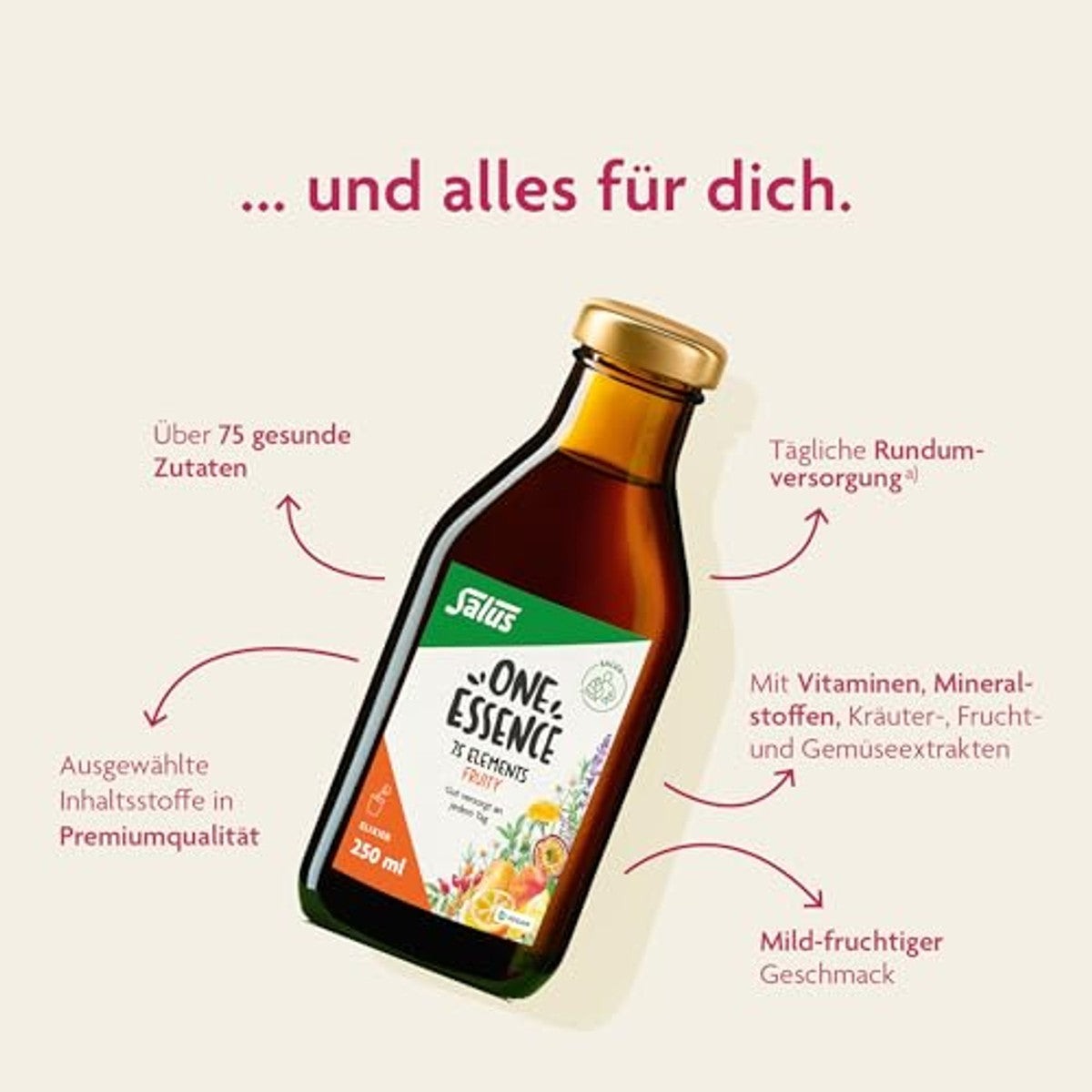 Salus One Essence 75 Elements Fruity 250 ml - 3-pack