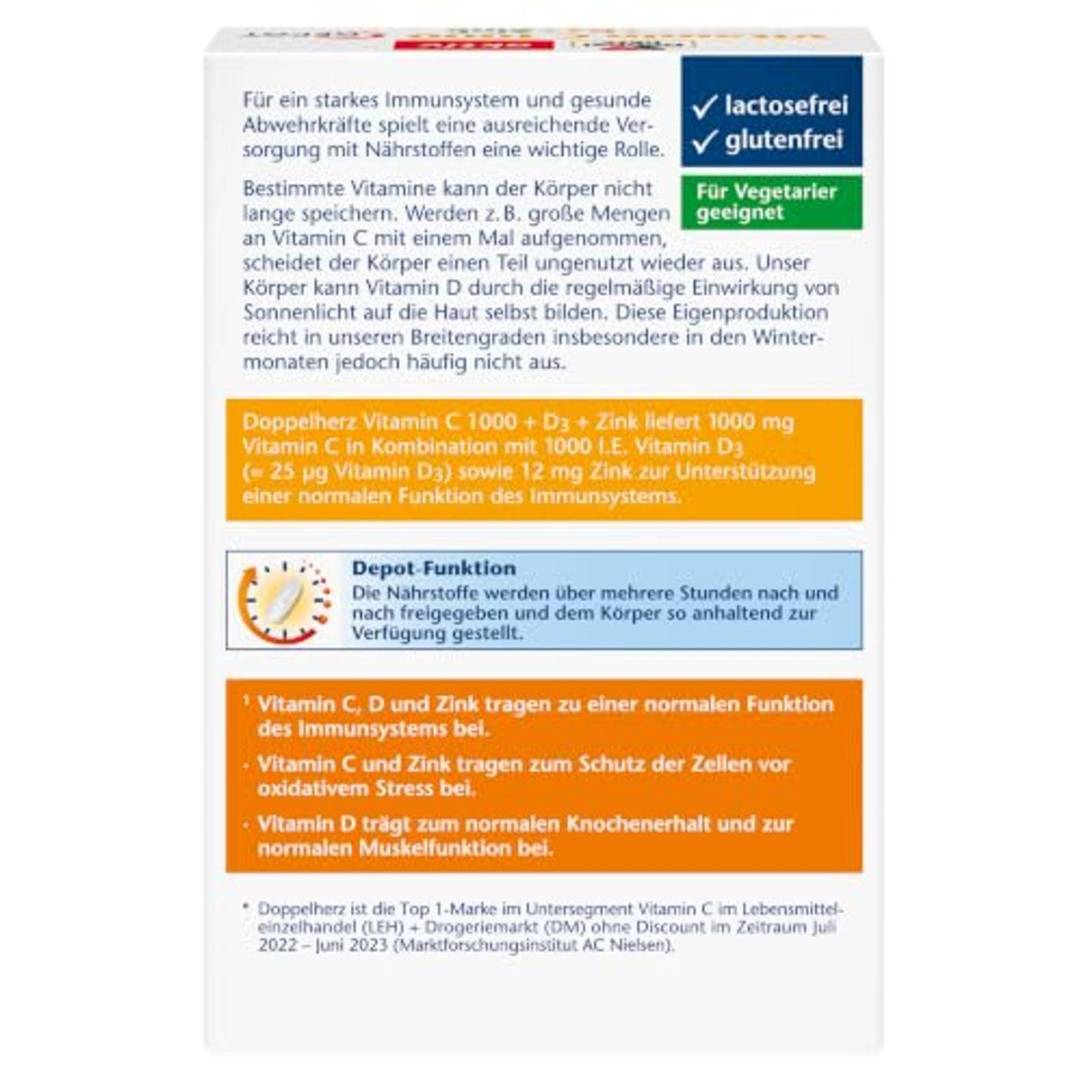 Doppelherz Vitamine C 1000 + D3 + zink – Doppelherz