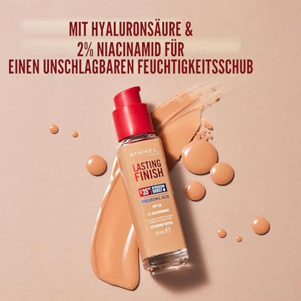 Rimmel London Lasting Finish Foundation 203 True Beige 30 ml - 3 stuks