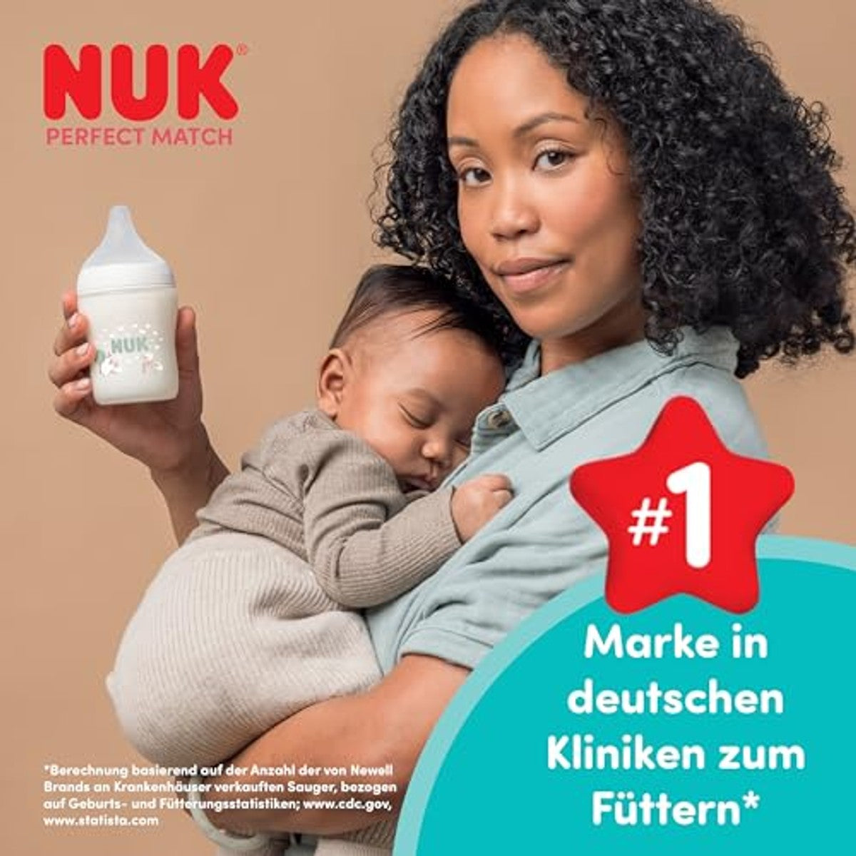 NUK Perfect Match babyfles 0+ maanden PP, 1 stuk 3 x 150 ml - Voordeelverpakking