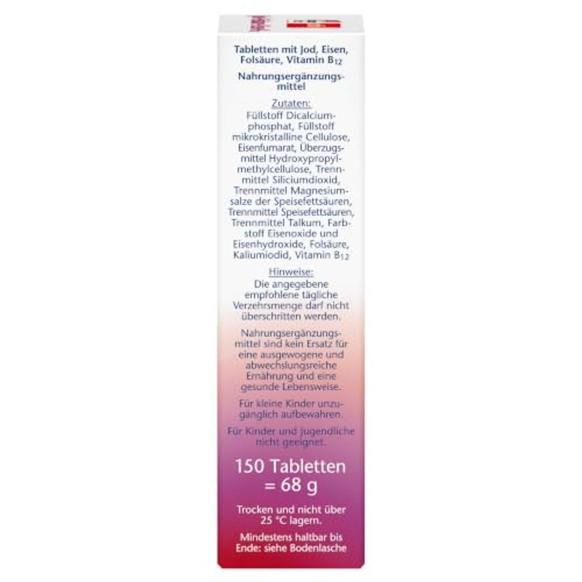 Doppelherz Jodium + Foliumzuur + IJzer + B12 150 Mini-tabletten - 6-pack