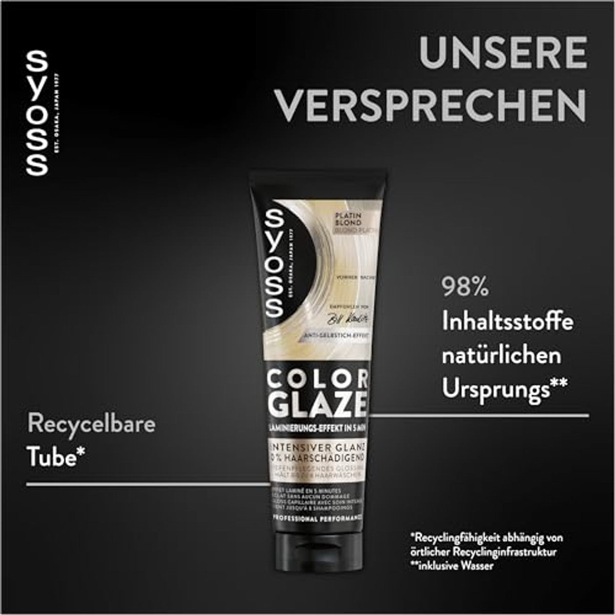 Syoss Color Glaze Glossing Platinum Blonde 6 x 130 ml - Voordeelverpakking