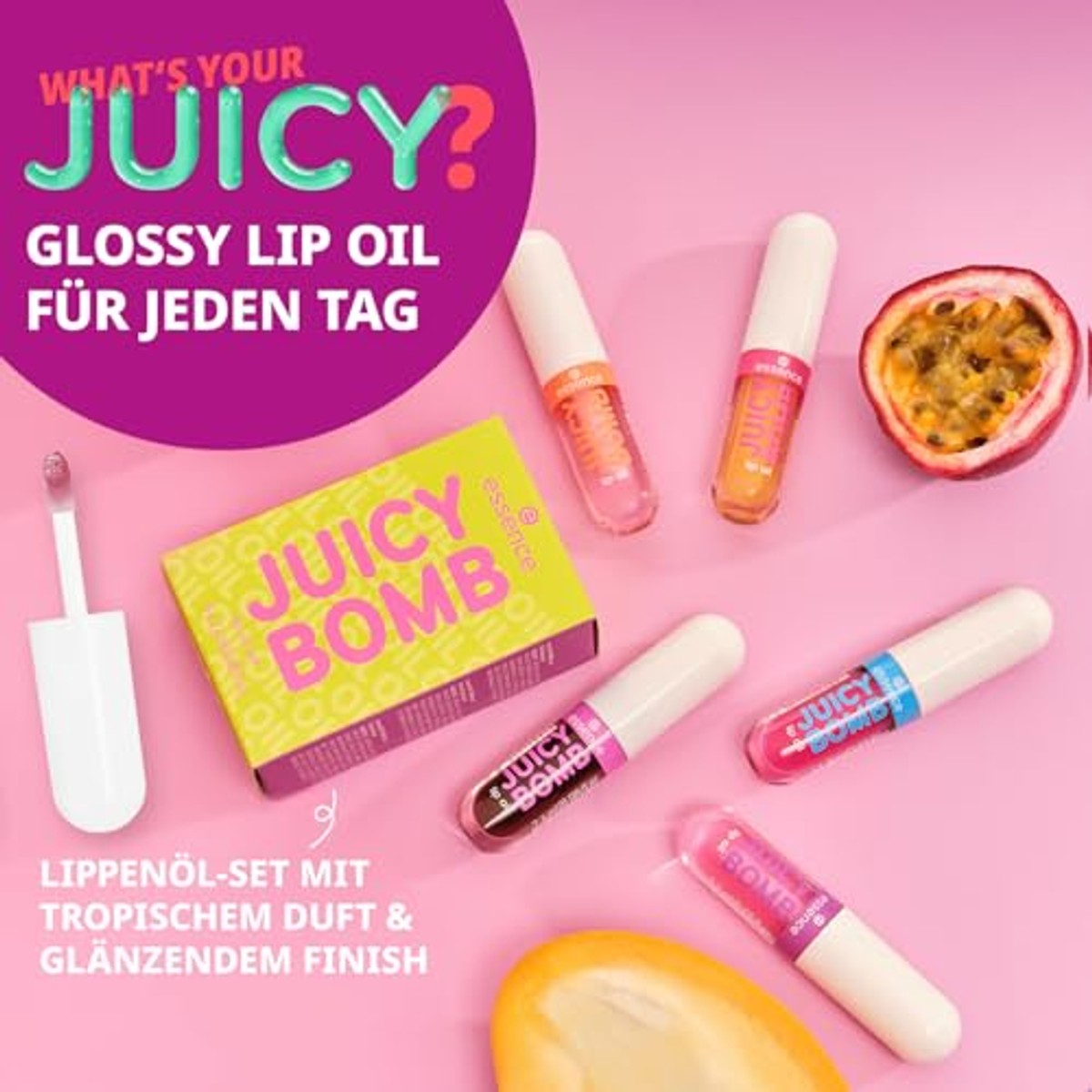 essence Juicy Bomb Lip Oil Set 02 5 x 2,4 ml - 6-pack