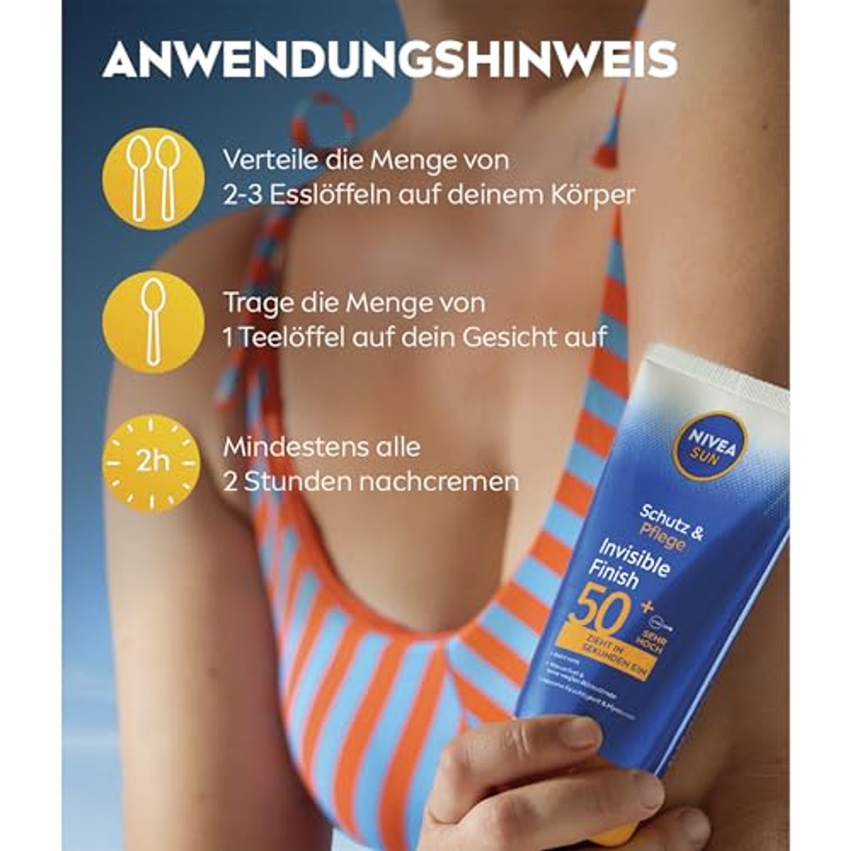 NIVEA SUN Invisible Finish SPF 50+ 3 x 150 ml - Voordeelverpakking