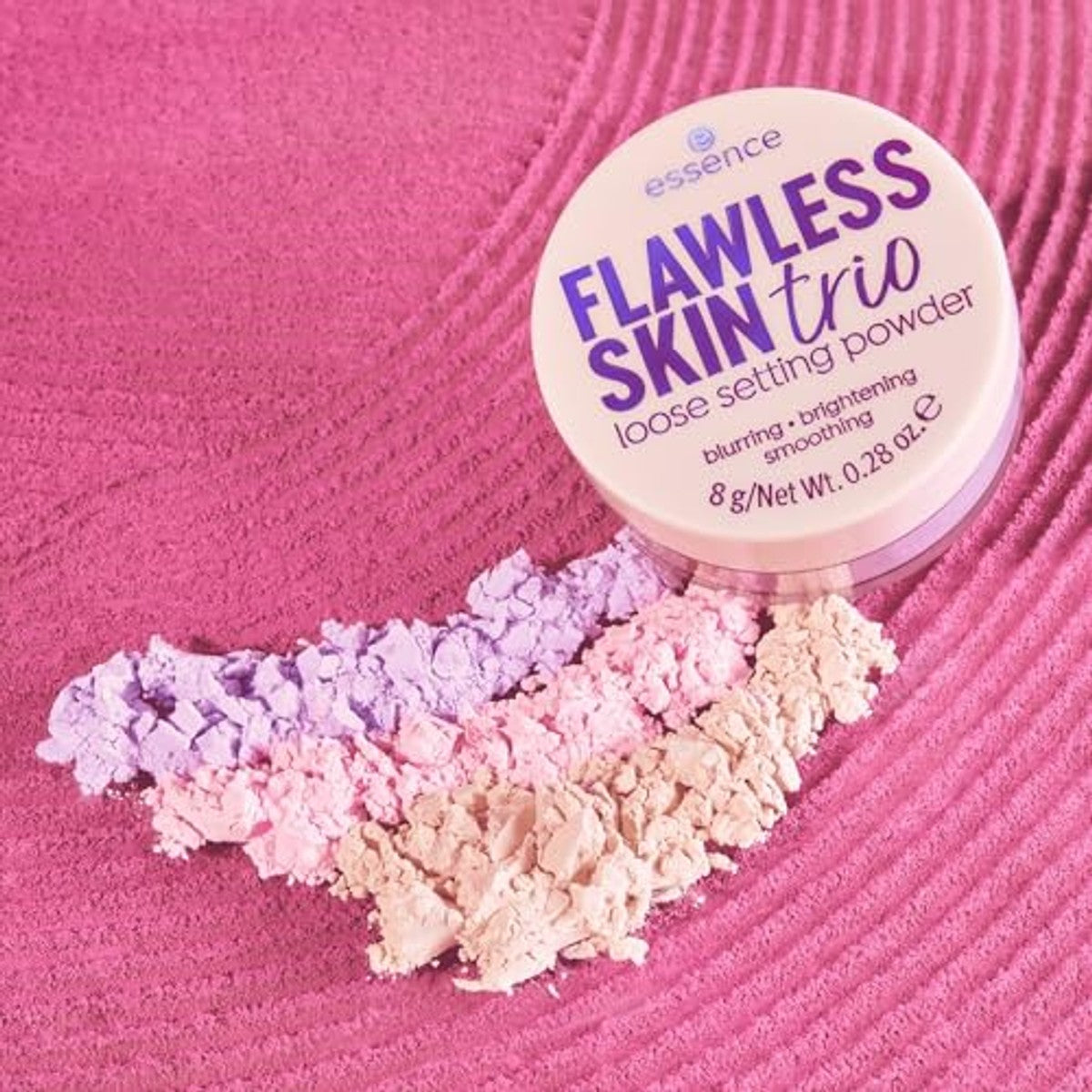 Essence Flawless Skin Trio Loose Setting Powder, poeder, nr. 10, meerkleurig, oplichtend, natuurlijk, veganistisch, olievrij, zonder parabenen, zonder microplastic deeltjes, per stuk verpakt (8 g) | Verhelderend, kleurcorrigerend poeder – Essence Cosmetics
