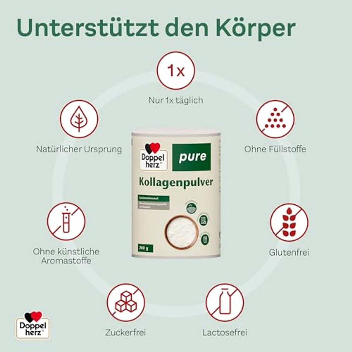 Doppelherz Zuiver Collageenpoeder 200 g - 3-pack